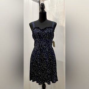 NWT Altard State Navy Blue Dress Floral Dress - Small